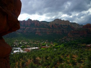We went for a hike near the resort and this is a view down at the resort.